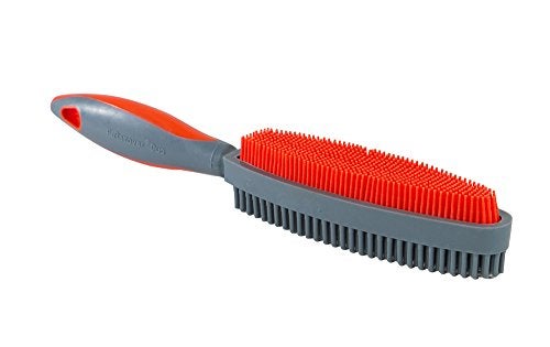 FURemover Duo Pet Hair Rubber Brush Dual Sided to Easily Remove Fur and Lint from Clothing and Upholstery Thick Bristles Groom Dogs and Cats Easy to Clean Colors May Vary