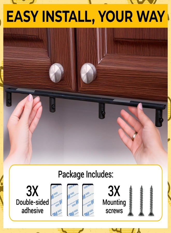 Samorillo Stand Mixer Attachment Holder Compatible with All Kitchen Aid Mixer Accessories - Quick & Easy Installation Perfect for Kitchen Organization & Attachment Storage - Securely Holds 4 Mixer Attachments - Image 4