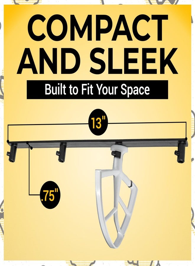 Samorillo Stand Mixer Attachment Holder Compatible with All Kitchen Aid Mixer Accessories - Quick & Easy Installation Perfect for Kitchen Organization & Attachment Storage - Securely Holds 4 Mixer Attachments - Image 3