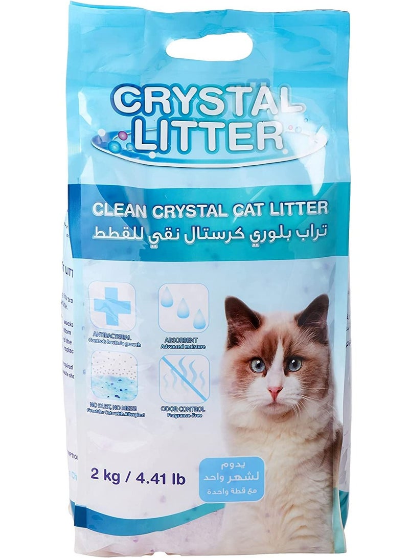Silica Clean Crystal Cat Litter 2kg - Image 1