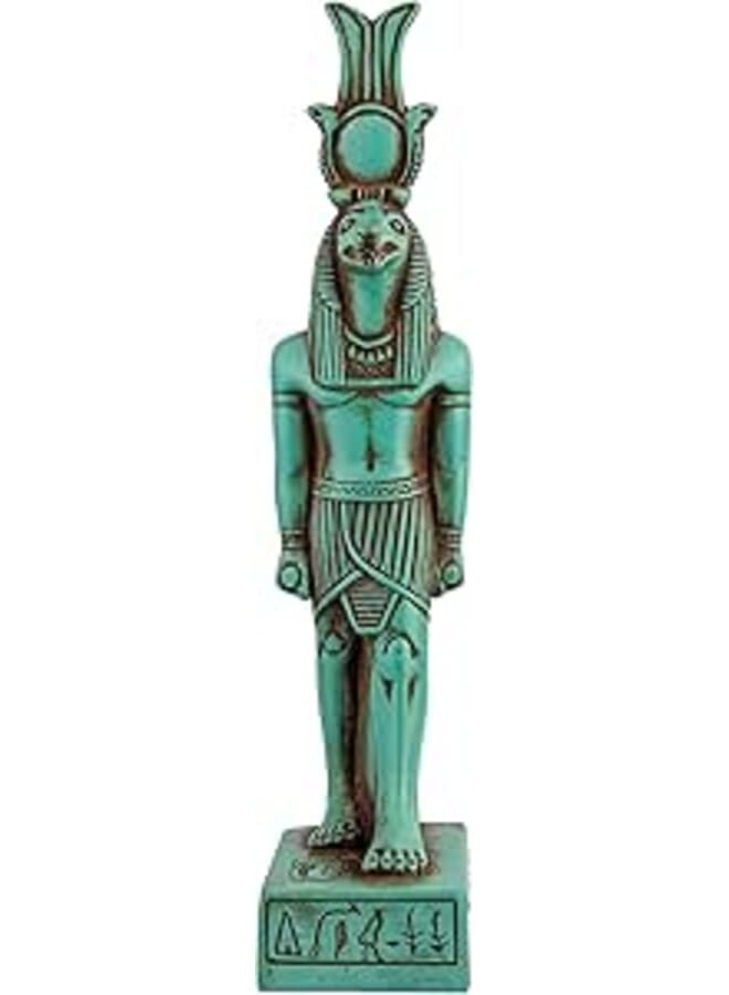 Statue of Egyptian Sobek crocodile God of the Nile Sobek (also called Sebek) he is associated Nile crocodile green stone Made in Egypt.