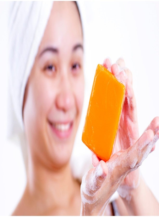 Yeahgoshopping Turmeric and Orange Honey Soap Bar for Sensitive Skin, Gentle Face and Body, Cold Process Vegan Thailand Handmade Soap - One Bar 2.2 Oz - Image 2