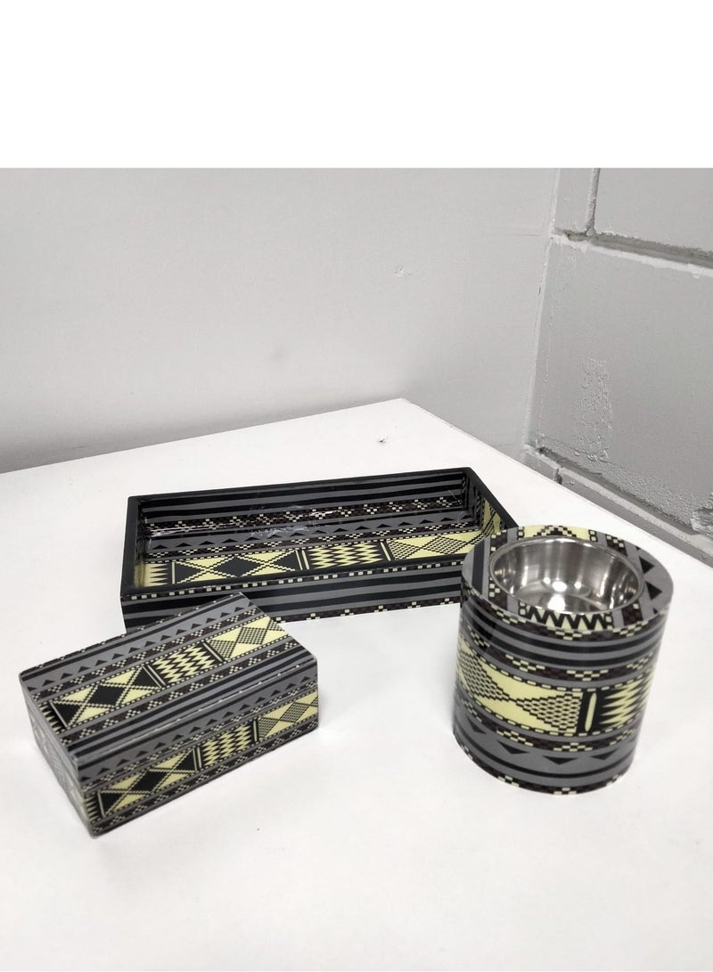 Incense burner set consisting of 3 pieces, size 22x11.5  - Image 4