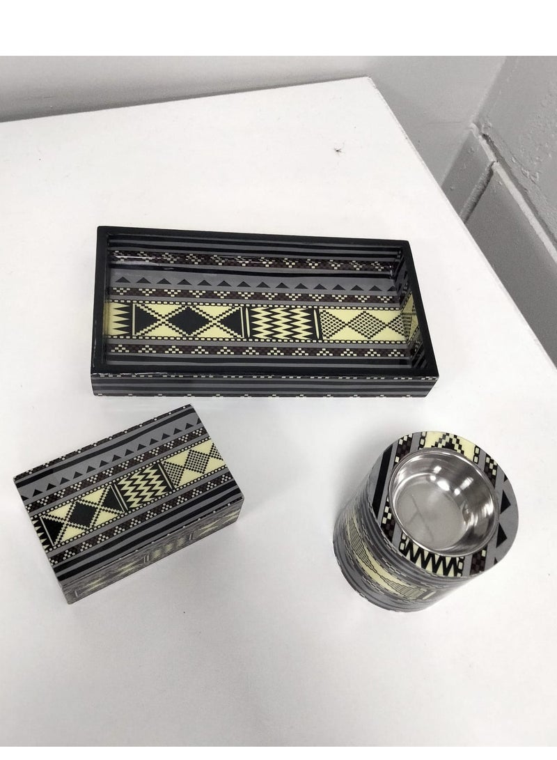 Incense burner set consisting of 3 pieces, size 22x11.5  - Image 3