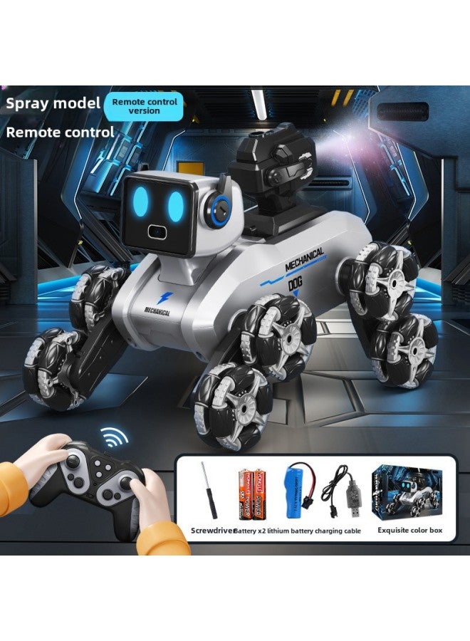 Children's Remote Control Car Electric Intelligent Robot Dog Toy Children's Car Eight Wheel Gesture Three Induction Boy Robot-Colour:Advanced Spray Single Control  Eight-wheel Stunt Robot Dog-Specification:4 Sets Of Lithium Batteries + Remote Control Battery + Screwdriver + Exquisite Gift Box + Warranty - Image 1