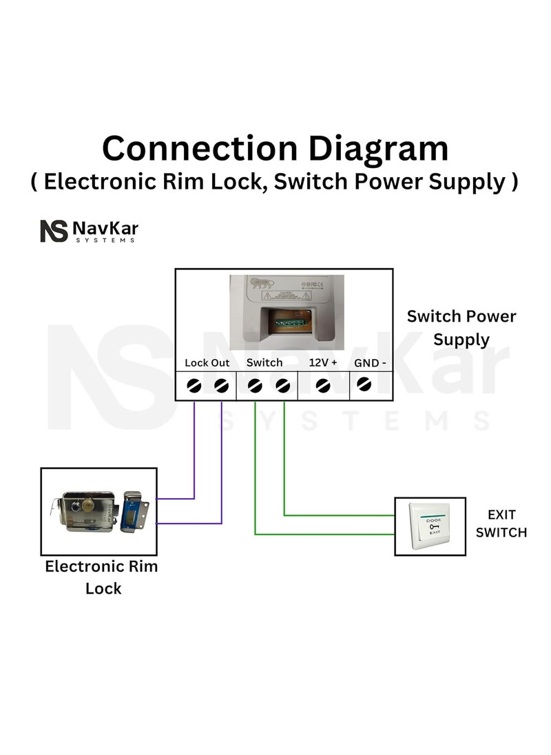 NAVKAR SYSTEMS NAVKAR SYSTEMS Electronic Lock with Switch Power Supply Multi Colour  - Image 3