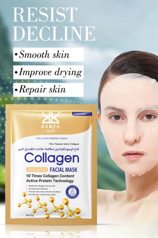 12 Pcs Collagen Anti Aging Facial Mask ,Korean Collagen Face Mask, Hydrating Face Masks, Instant Lifting & Firming Face Mask Sheet, Moisturizing Face Mask Set, Real Deep Mask Daily Korean Skincare for All Skin Types 12x25g - view 2