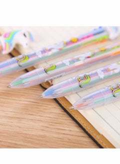 Excefore Unicorn Ballpoint Pen, 0.5mm 6-in-1 Multicolor Ballpoint Pen 6 Colors Retractable Ballpoint Pens Gel Pen Unicorn Shuttle Pens Liquid Ink Pens Set Pen Supplies Office Gifts (6 Pack)  - Image 4