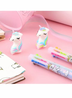 Excefore Unicorn Ballpoint Pen, 0.5mm 6-in-1 Multicolor Ballpoint Pen 6 Colors Retractable Ballpoint Pens Gel Pen Unicorn Shuttle Pens Liquid Ink Pens Set Pen Supplies Office Gifts (6 Pack)  - Image 5