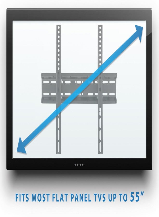 Mount-It! Tilting Flatscreen Wall Mount TV for 30, 32, 37, 39, 40, 42, 43, 47, 49, 50, 55 inch LED, LCD, and Plasma televisions - 77 lbs Capacity, 2" Low Profile Design, Max VESA 400 x 400 - Image 2