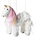 Artisan Owl Rainbow Mane Magical Unicorn Marionette Puppet  Wooden Feet and Detachable Strings White - Image 4