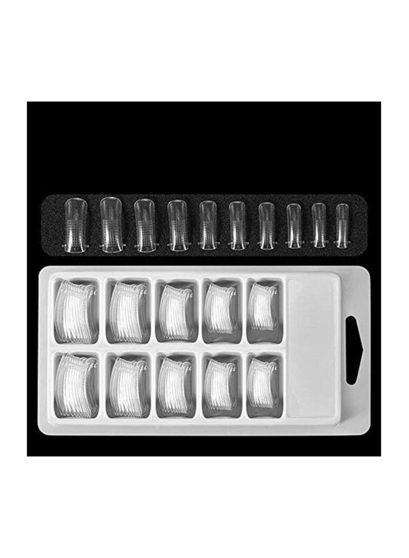100pcs Poly Gel Clear Dual nail System Form Fake nails - Image 2