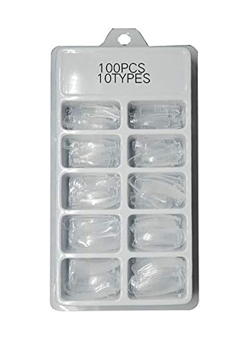 100pcs Poly Gel Clear Dual nail System Form Fake nails - Image 1