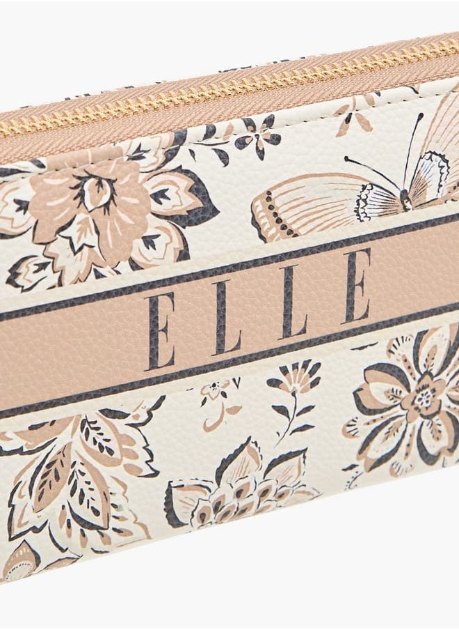 ELLE Womens Floral Print Zip Around Wallet  - Image 3