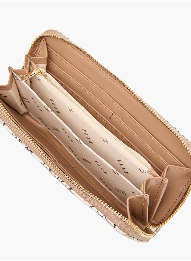 ELLE Womens Floral Print Zip Around Wallet  - Image 5