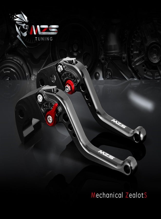 MZS Clutch Brake Levers Short Round Adjustment CNC Black Compatible with GROM MSX125 CBR250R CBR300R CB300F CB300FA CB300R CB400F CB400R CBR500R CB500F CB500X Monkey 125 - Image 4