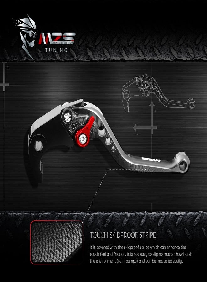 MZS Clutch Brake Levers Short Round Adjustment CNC Black Compatible with GROM MSX125 CBR250R CBR300R CB300F CB300FA CB300R CB400F CB400R CBR500R CB500F CB500X Monkey 125 - Image 3