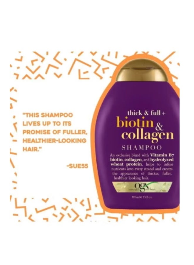 Ogx Full Biotin And Collagen Shampoo Purple 385ml - Image 2