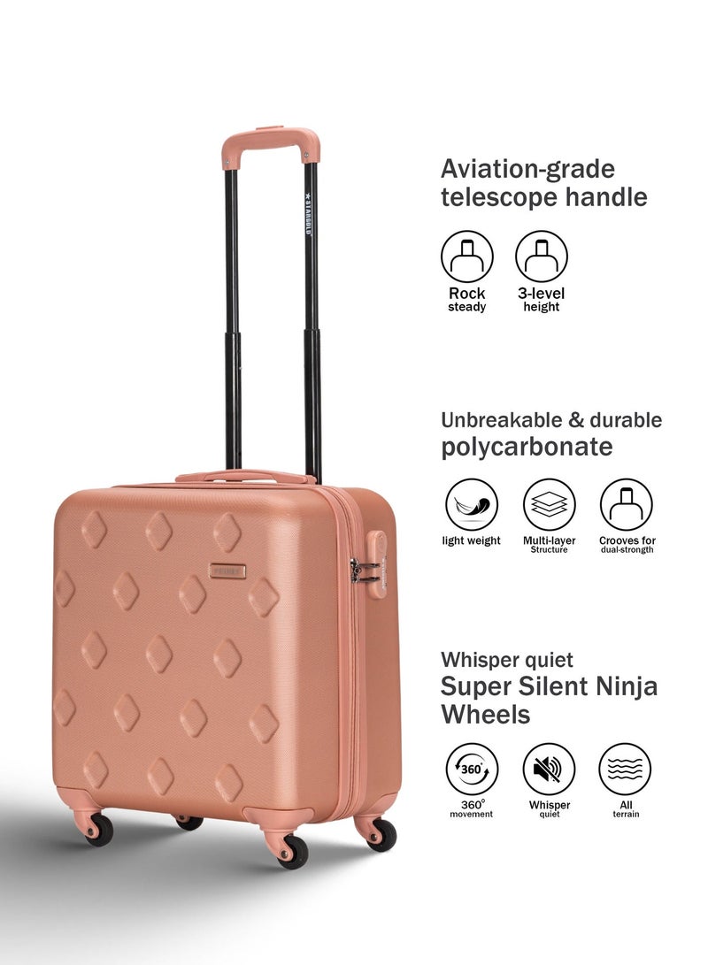 ستارجولد حقيبة سفر بمقصورة ذات 4 عجلات ذات جوانب صلبة مع قفل رقم 16 بوصة - Image 2