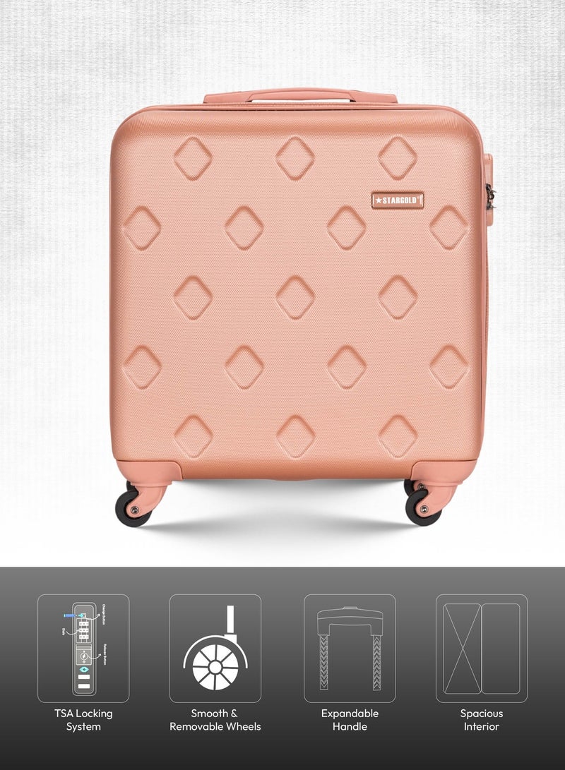 ستارجولد حقيبة سفر بمقصورة ذات 4 عجلات ذات جوانب صلبة مع قفل رقم 16 بوصة - Image 3