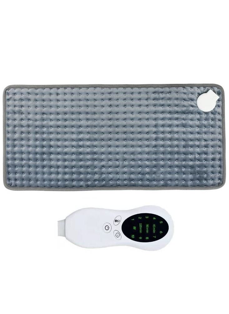 PENG GENERAL Heating Pad Heat Electric Blanket 12in x 24in Heating Pad Soft Flannel Grey  - Image 1