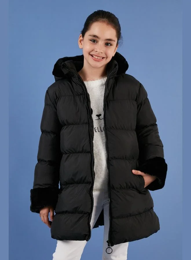 Lela Lela Soft Lined Hooded Puffer Coat Girls' Coat 5761981