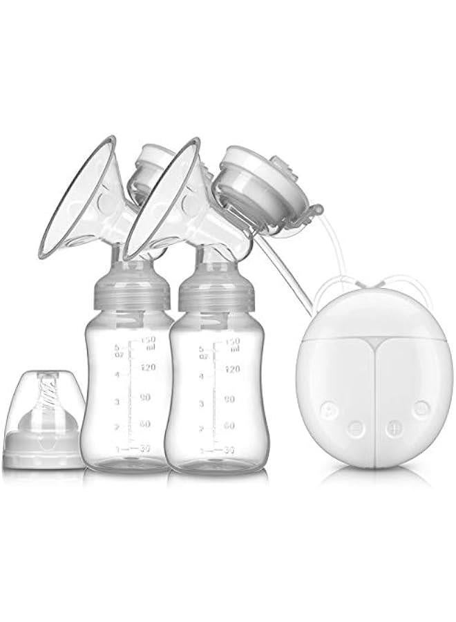 Automatic Breast Pump - Double Electric Breast Pump - Portable Breastpump 3 Modes, 9 Levels，White - Image 1