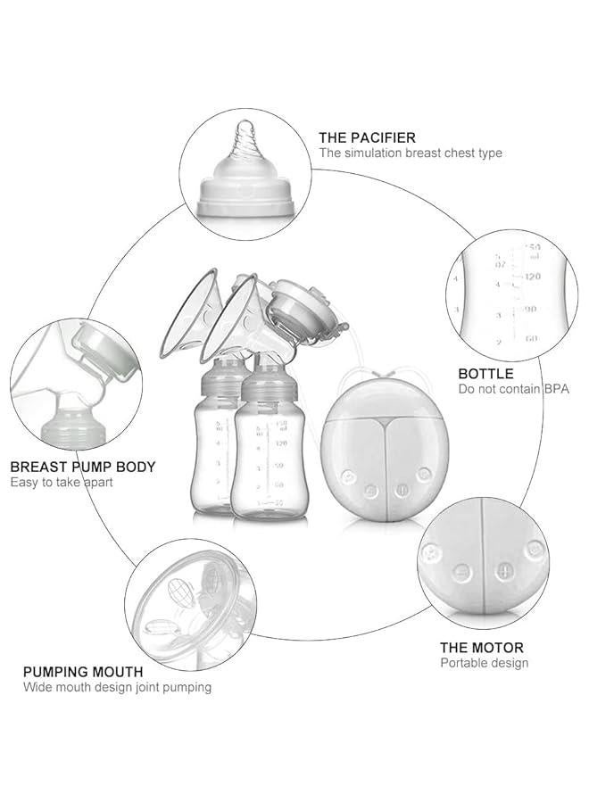 Automatic Breast Pump - Double Electric Breast Pump - Portable Breastpump 3 Modes, 9 Levels，White - Image 5