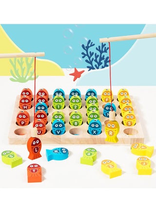 Magnetic Wooden Fishing Game – ABC & Numbers Sorting, Montessori Fine Motor Skills Toy, Interactive Educational Gift for Toddlers & Preschool Kids - view 3
