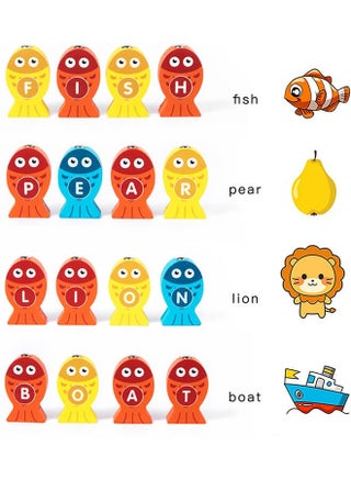Magnetic Wooden Fishing Game – ABC & Numbers Sorting, Montessori Fine Motor Skills Toy, Interactive Educational Gift for Toddlers & Preschool Kids - view 5