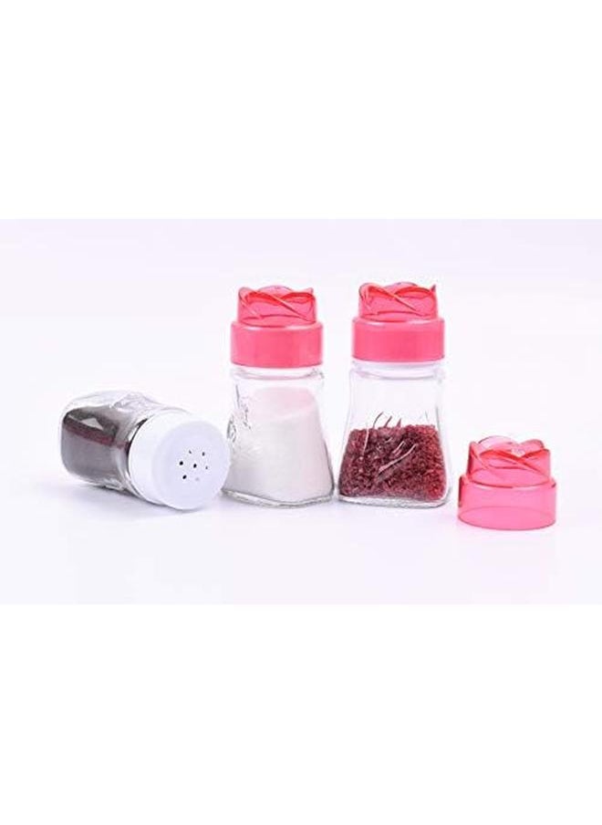 Home Concept - Glass Salt And Pepper Shakers 3 Piece Set Pink - Image 1