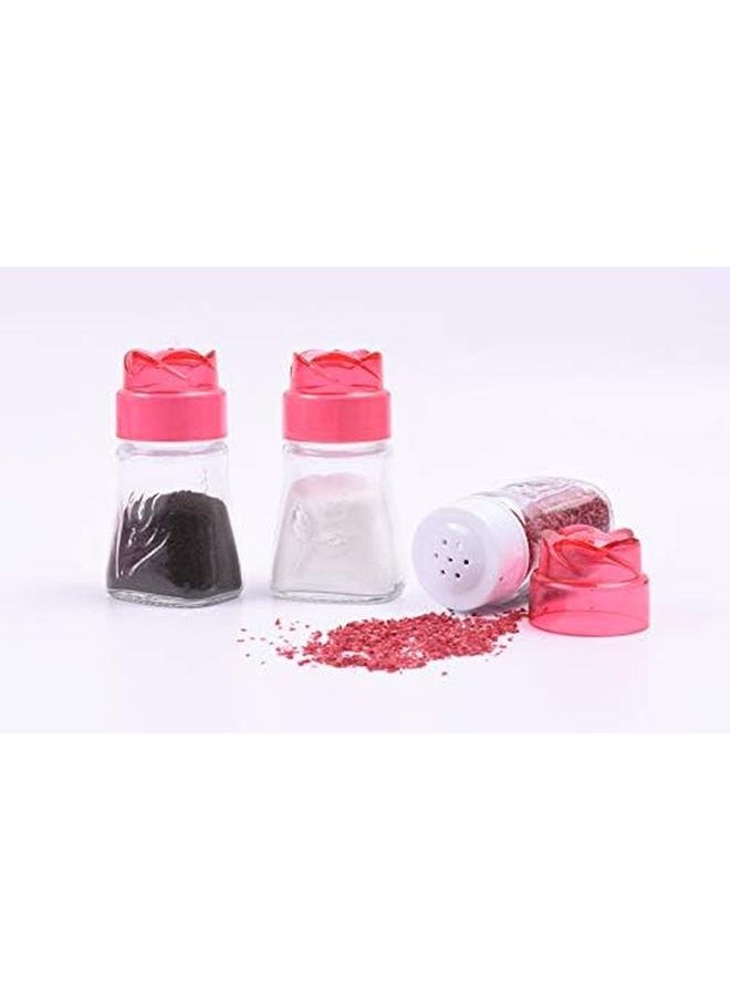 Home Concept - Glass Salt And Pepper Shakers 3 Piece Set Pink - Image 1