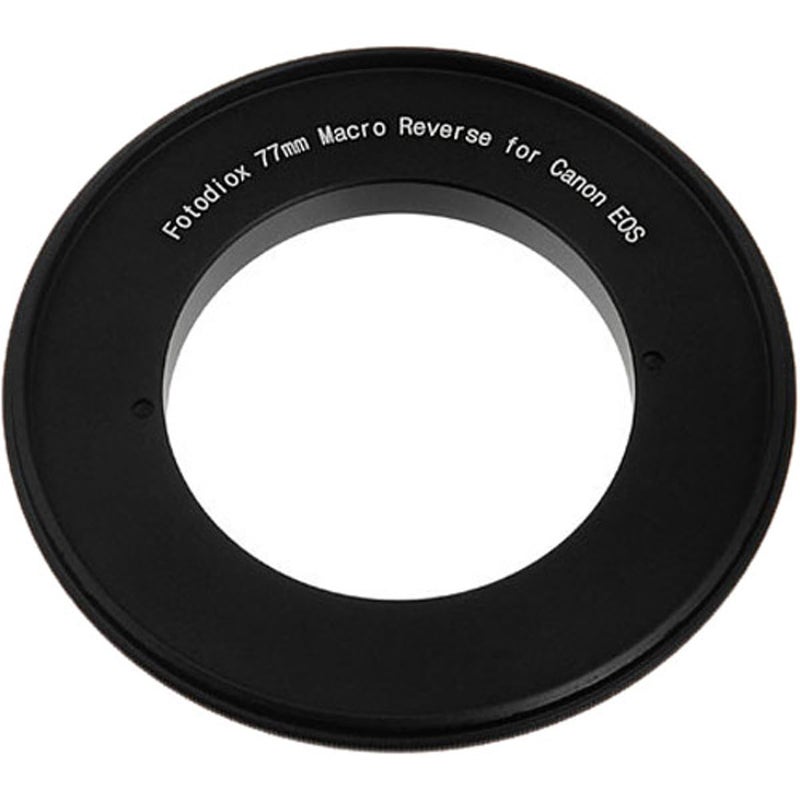 Fotodiox 77mm Macro Reverse Mount Adapter, for Canon EOS 1D, 1DS, Mark II, III, IV, 1DC, 1DX, D30, D60, 10D, 20D, 20DA, 30D, 40D, 50D, 60D, 60DA, 5D, Mark II, Mark III, 7D, Rebel XT, XTi, XSi, T1, T1i, T2i, T3, T3i, T4, T4i, C300, C500 - Image 1