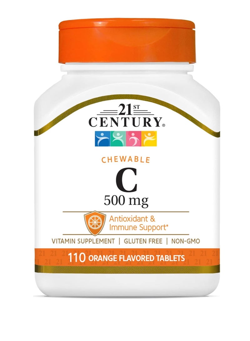 فيتامين سي ٥٠٠ ملغ أقراص قابلة للمضغ (١١٠ قرصًا) - Image 1