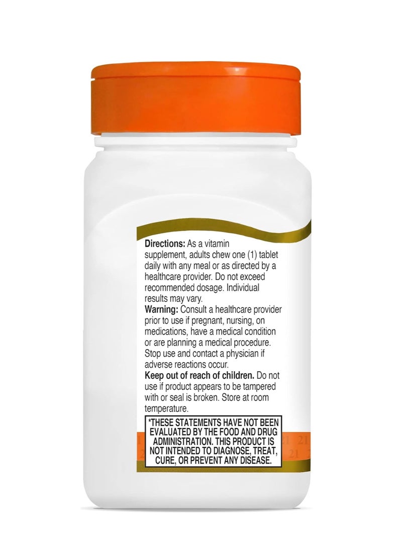 فيتامين سي ٥٠٠ ملغ أقراص قابلة للمضغ (١١٠ قرصًا) - Image 4