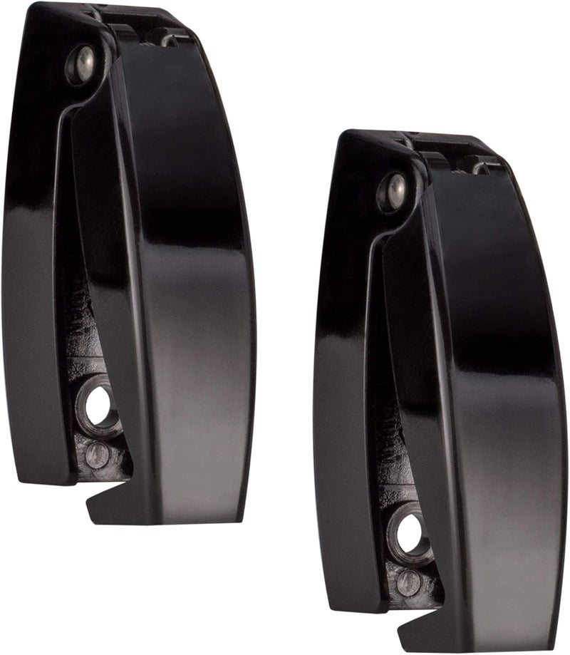 RecPro Black RV Rounded Baggage Door Catch Latch Compartment Hardware Clips | Latches 16343-23 (2 Pack) - Image 1