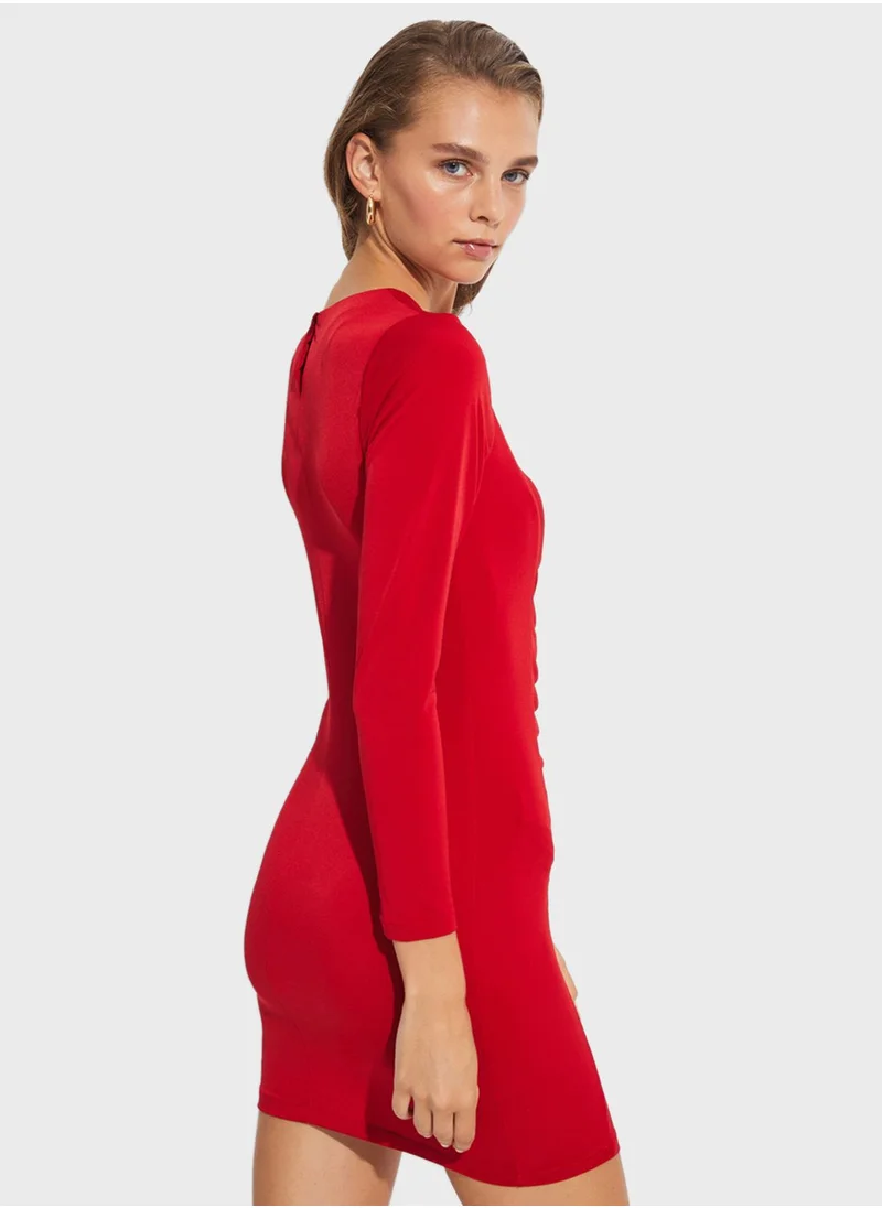 JUNE Ruched Detail Bodycon