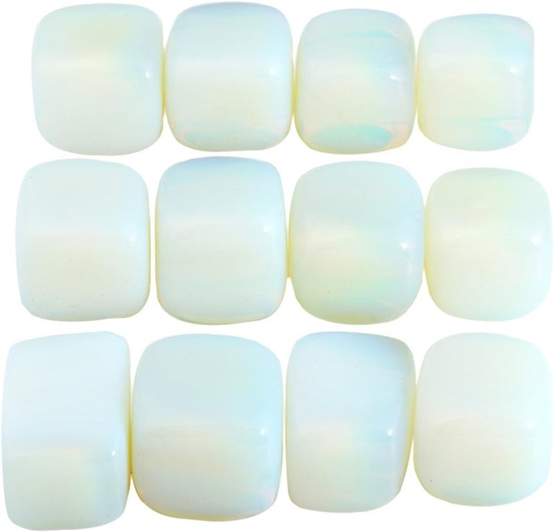 mookaitedecor 1lb Tumbled Stones Polished Crystals Healing, Reiki, Chakra & Wicca,Opalite