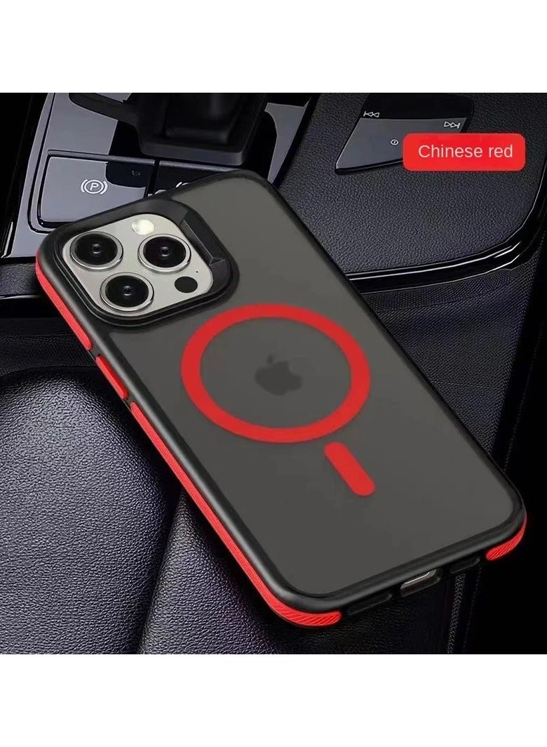 AROAQ Magnetic Luxury Matte Translucent Armor Shockproof Case For iPhone 16 15 14 13 12 11 Pro Max Plus Magsafe Wireless Charge Cover  - Image 1