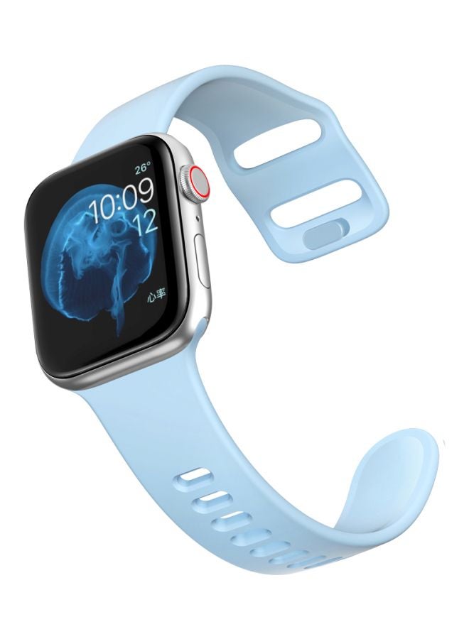 Perfii Replacement Band For Apple Watch Series 5/4/3/2/1 44/42mm Light Blue - Image 2