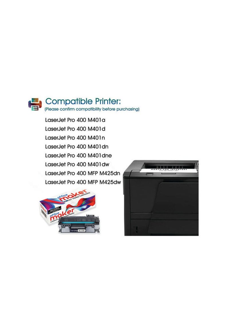 Office Maker Toner Cartridge For HP Laserjet Pro 400 M401N 400 MFP M425 Printer Black - Image 3