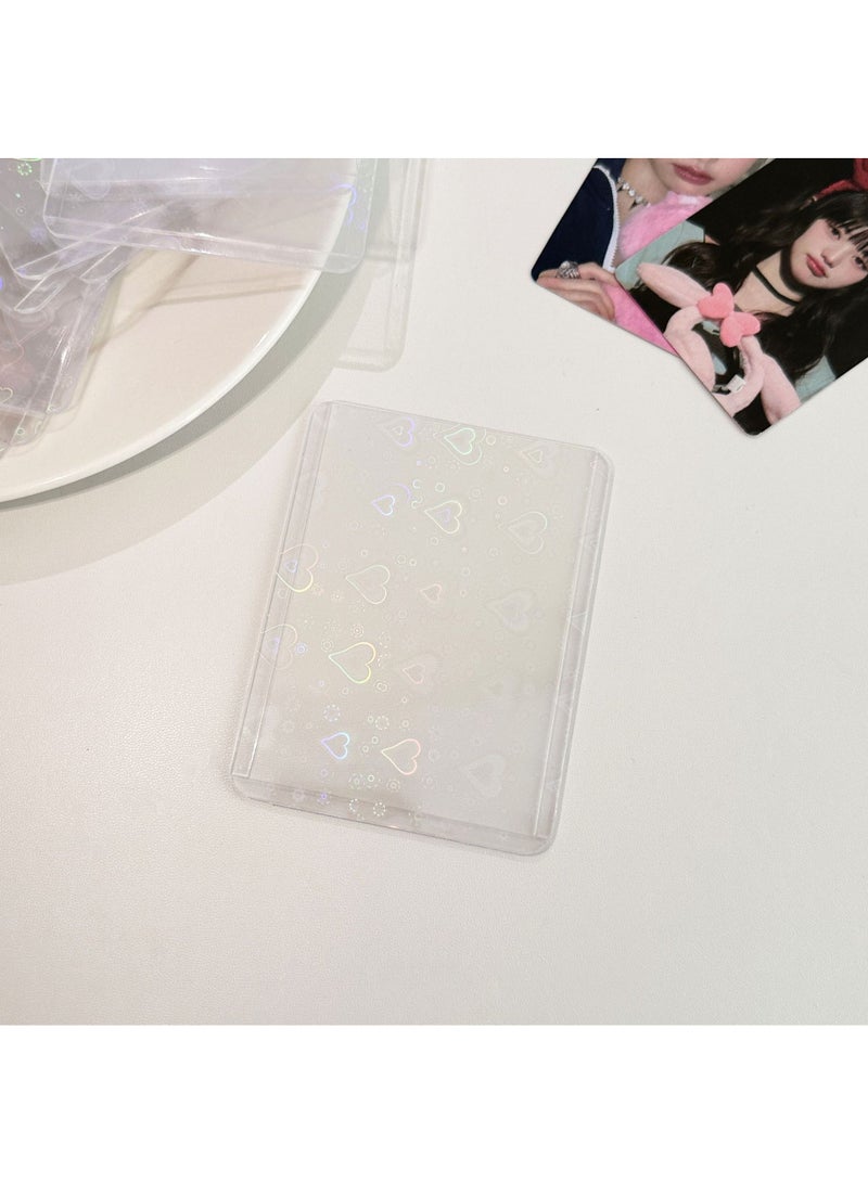 NIBEMINENT 1 - Piece Laser Flash Film Star Kpop Photo Card Holder Pendant Key Chain ID Badge Holder ID Card Holder Photo Card Protector for School ID Office ID Access Card for Women Girls - Image 1