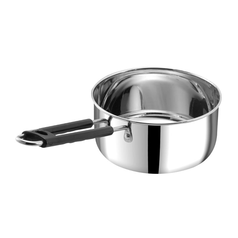 Kraft Stainless Steel Saucepan – 14 cm, 1 Litre | Gas Stove Compatible | Durable Steel Pan for Boiling Milk, Making Tea, Soups & Sauces | Rust-Free, Easy to Clean, Long-Lasting Finish - Image 5