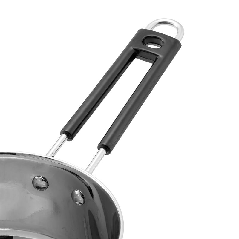 Kraft Stainless Steel Saucepan – 14 cm, 1 Litre | Gas Stove Compatible | Durable Steel Pan for Boiling Milk, Making Tea, Soups & Sauces | Rust-Free, Easy to Clean, Long-Lasting Finish - Image 3