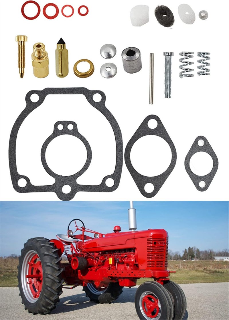 munirater Carburetor Repair Rebuild Kit for IH Farmall Tractors - Image 1