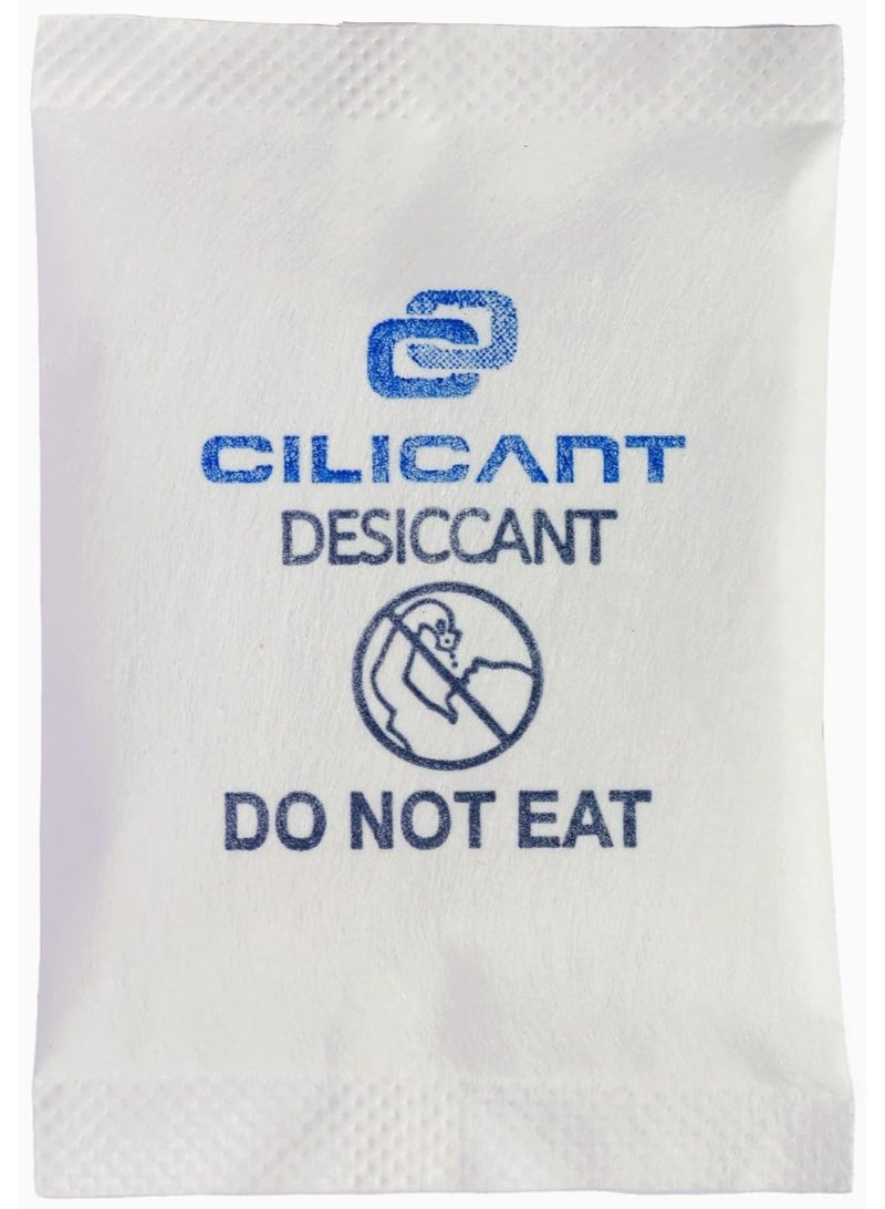 CILICAnT كيس سيليكا جل أبيض من سيليكا سيليكا 5 جرام يحتوي على 50 كيسًا (5 جرام × 50 قطعة = 250 جرامًا) مزيل للرطوبة ومزيل للرطوبة للغرفة وخزانة الملابس والكاميرات والعدسات لتجنب الرطوبة والفطريات - Image 2
