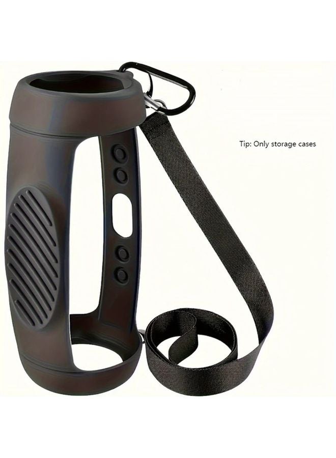 JBL Charge 5 Speaker Case Black Protective Pouch with Adjustable Shoulder Strap - Image 1
