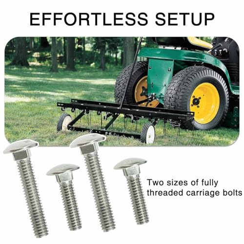 Adorish Zero Turn Mower Trailer Tow Hitch 1/4"(6mm) - Heavy Duty Lawn Mower Trailer Hitch 3/4" Hole Center with 2 Types Carriage Bolt Orange - Image 5