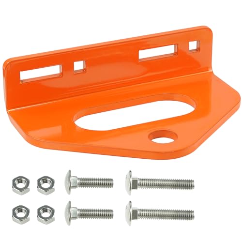 Adorish Zero Turn Mower Trailer Tow Hitch 1/4"(6mm) - Heavy Duty Lawn Mower Trailer Hitch 3/4" Hole Center with 2 Types Carriage Bolt Orange - Image 1