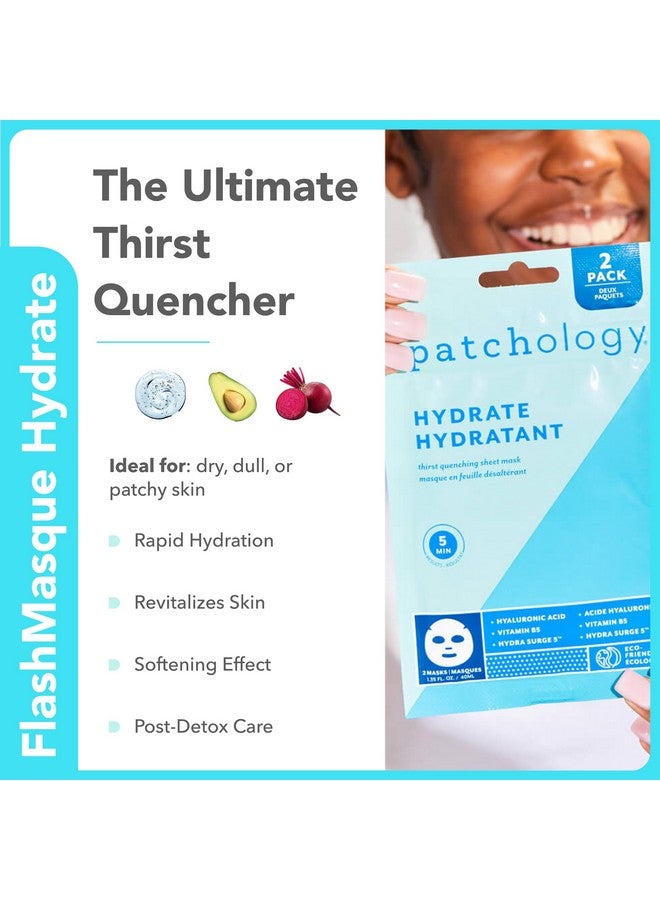 باتشولوجي مجموعة متنوعة من أقنعة الوجه، قناع تفتيح الوجه مع فيتامين C، يحفز أقنعة الوجه المرطبة للكولاجين مع حمض الهيالورونيك، أقنعة الوجه المجددة للبشرة بالفراولة (6 أقنعة) - Image 4